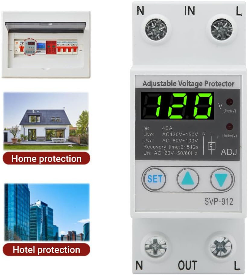 Undervoltage Protector 120VAC Self Recovery Automatic Reset Adjustable Voltage P