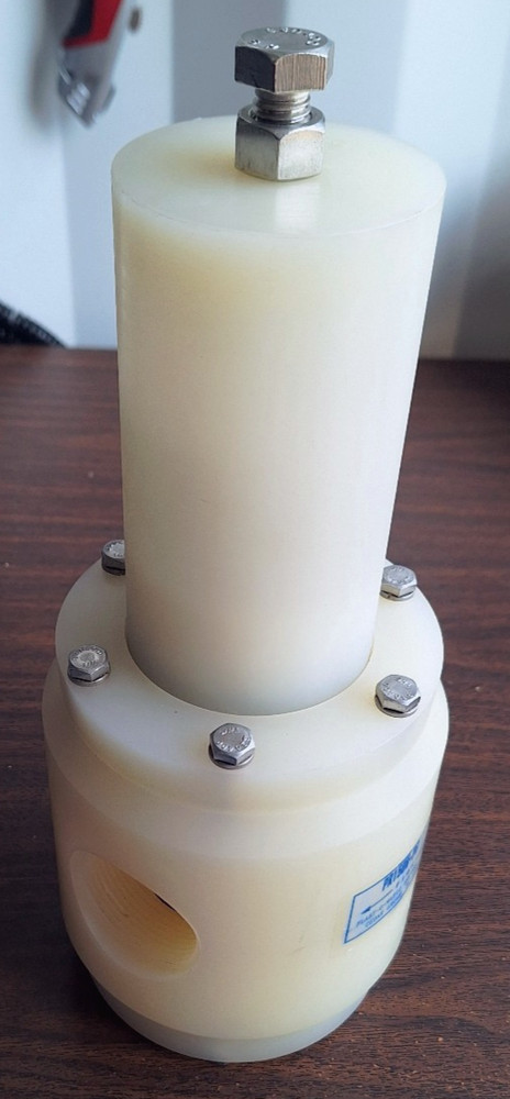 Pressure Regulator, 1 ½" NPT, PVDF body, Viton seals, Plast-O-Matic (PR150V-PF)