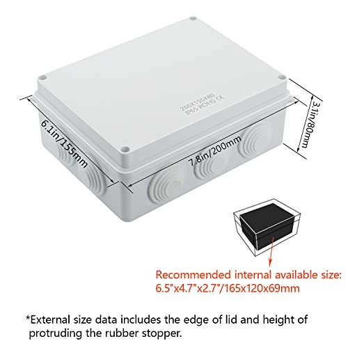 IP65 ABS Plastic Dustproof Waterproof Junction Box Universal Electrical