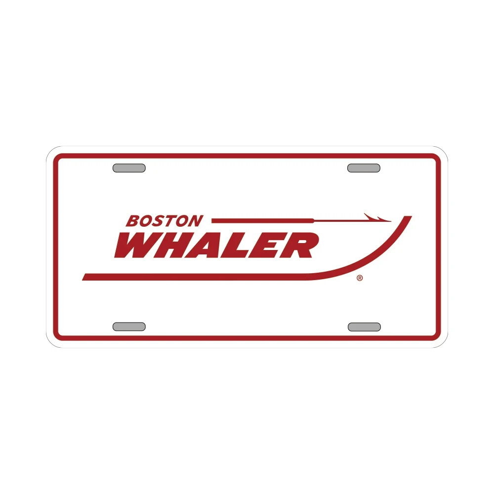 BOSTON WHALER LICENSE PLATE, RAISED EMBLEM