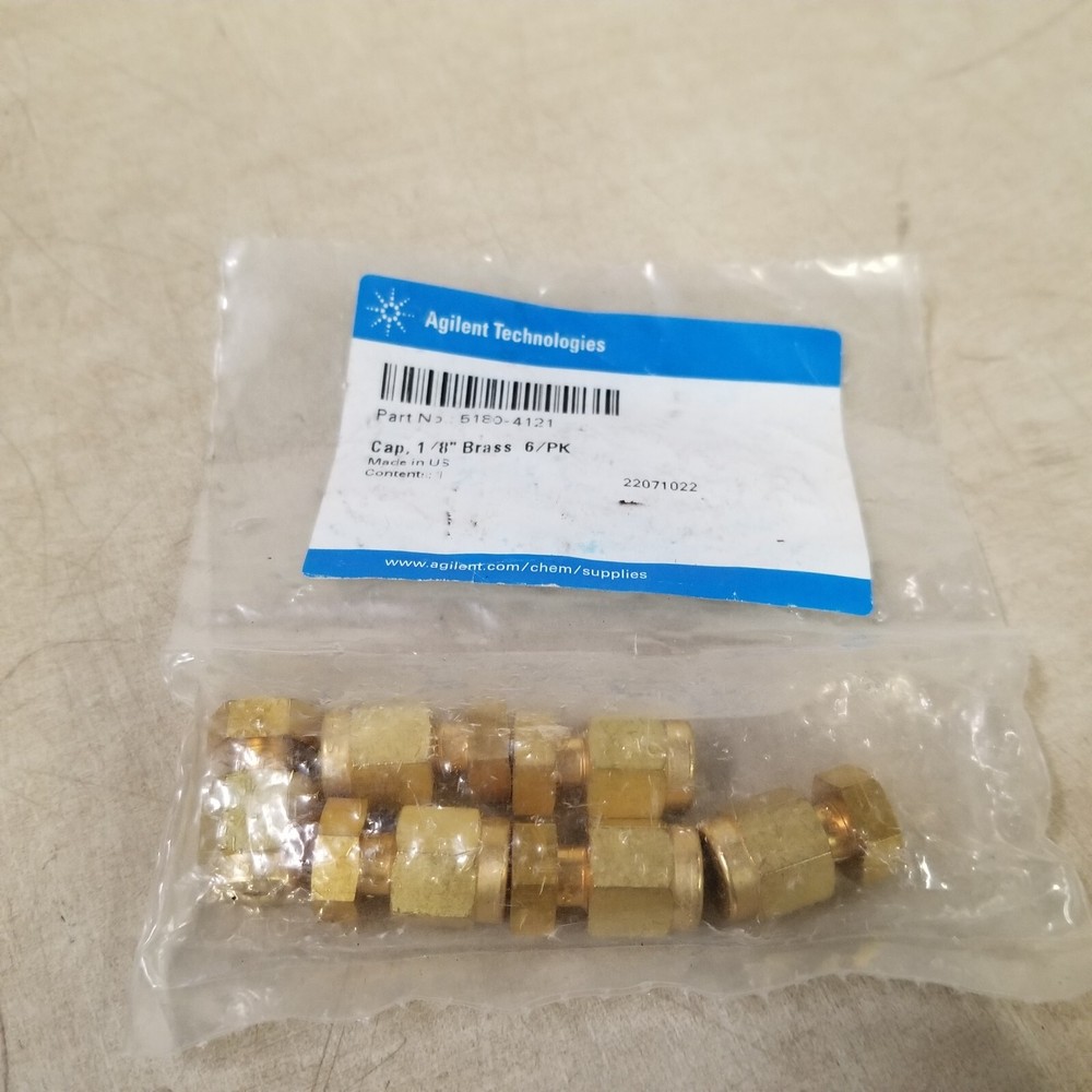 Agilent Technologies 5180-4121 CAP 1/8" Brass 6Pk