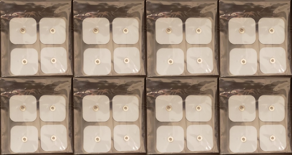 32x Square Compex Compatible Electrodes Pads 2x2" Concave Stud Electrodes