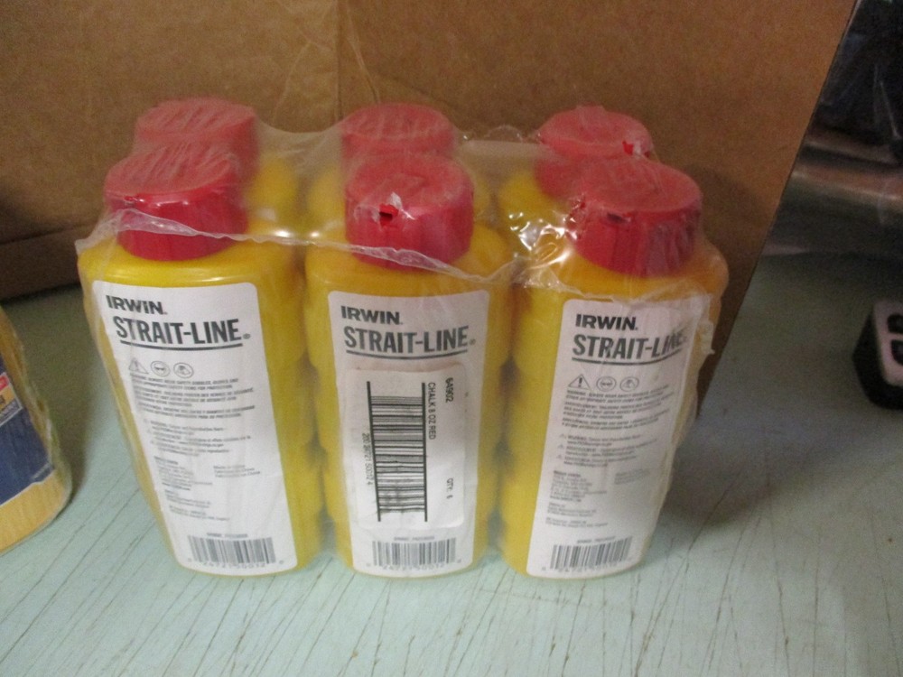 12 PACK 8 OZ Tools Chalk Permanent STRAIT-LINE Marking IRWIN Red 64902 LB5