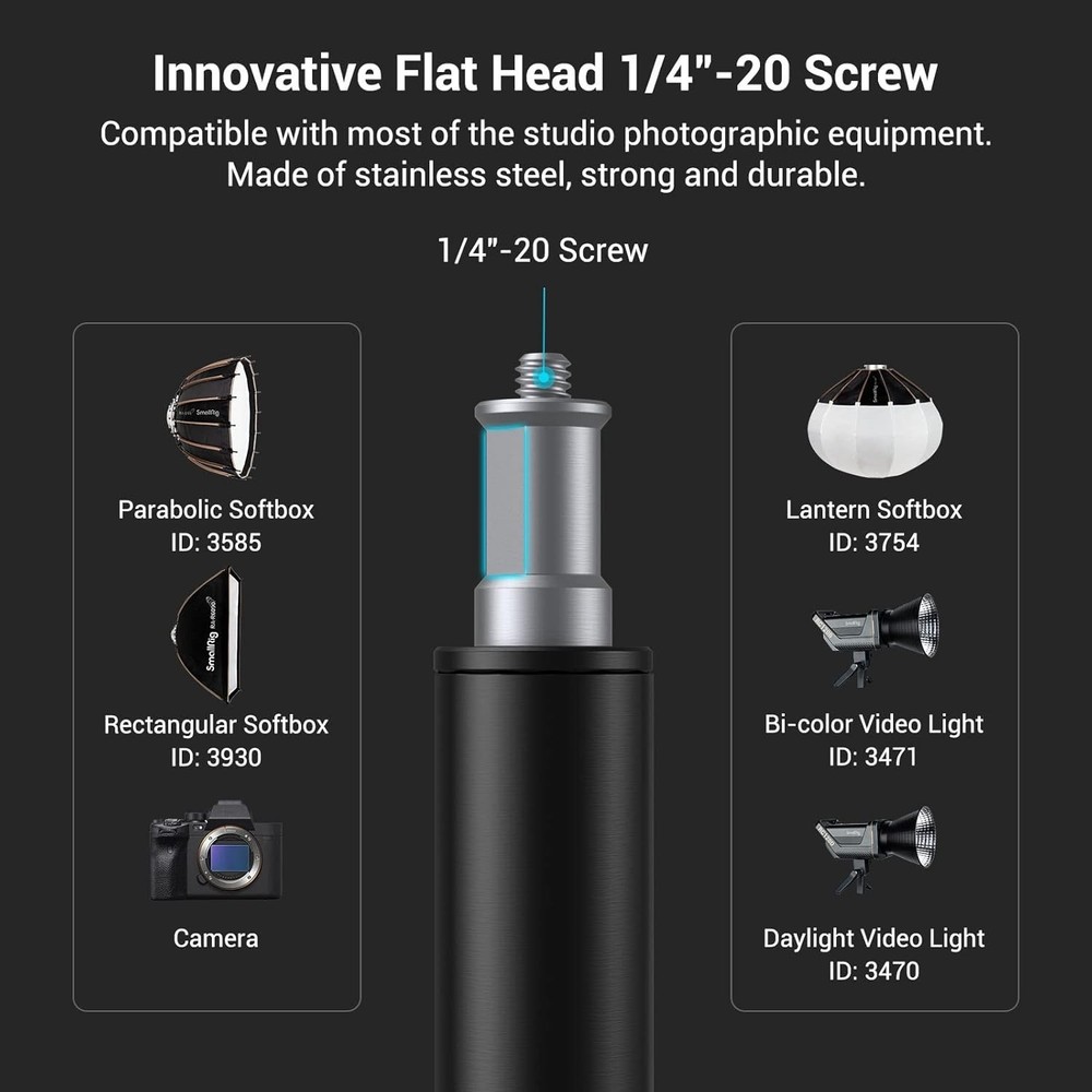 Versatile 9.2ft Adjustable Light Stand with Boom Arm for Studio & On-the-Go