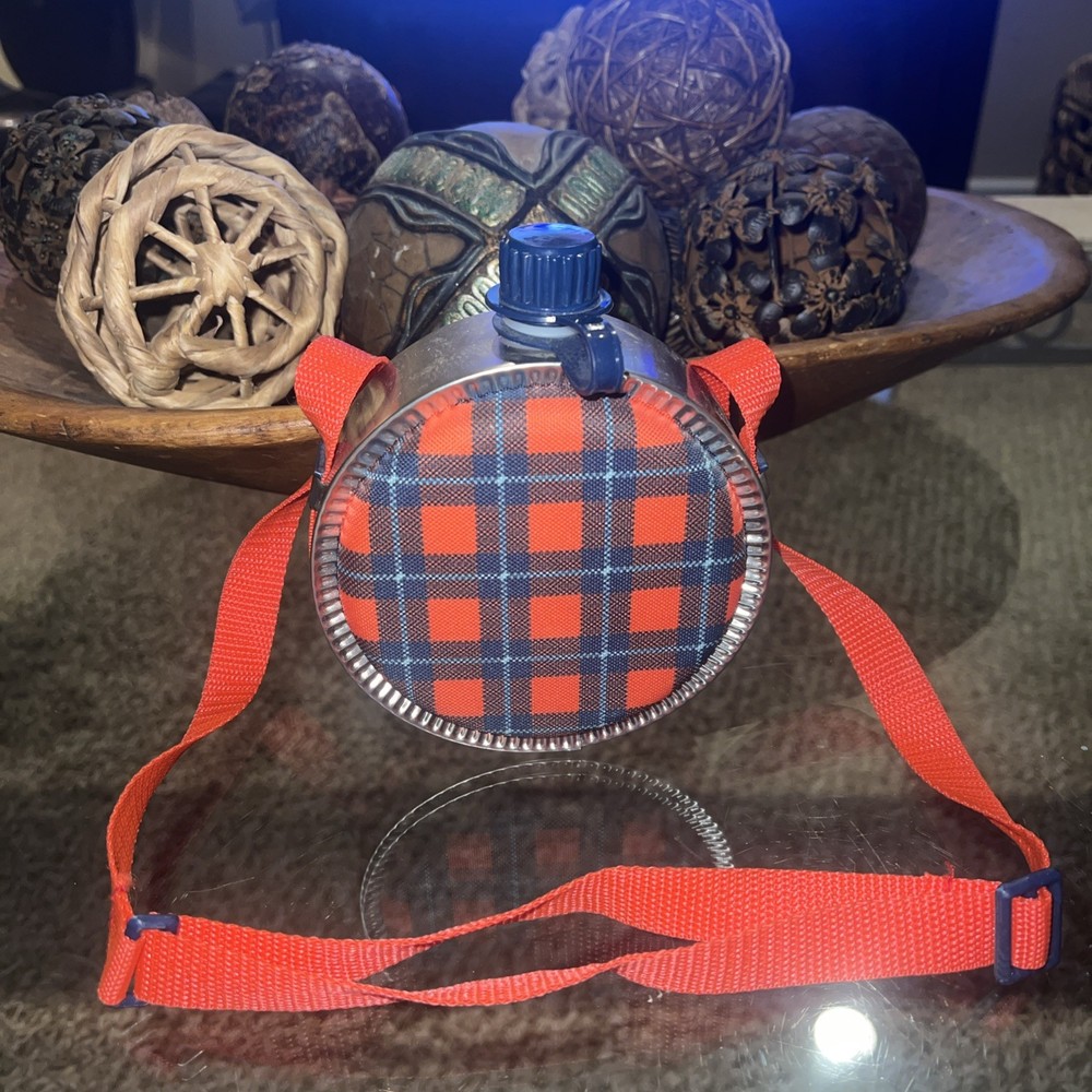Vintage Buffalo Plaid Canteen Small