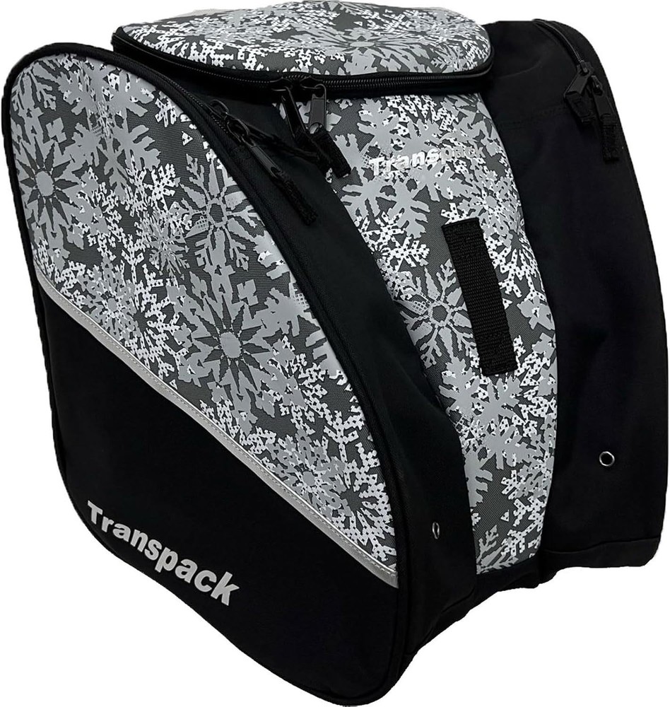 Transpack Edge Jr + Print Boot Bag - 2026 - White/Gray Snowflake