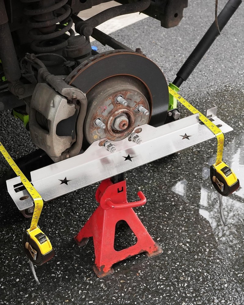Stainless Steel Wheel Alignment Tool Plate with Secure Measuring Slots