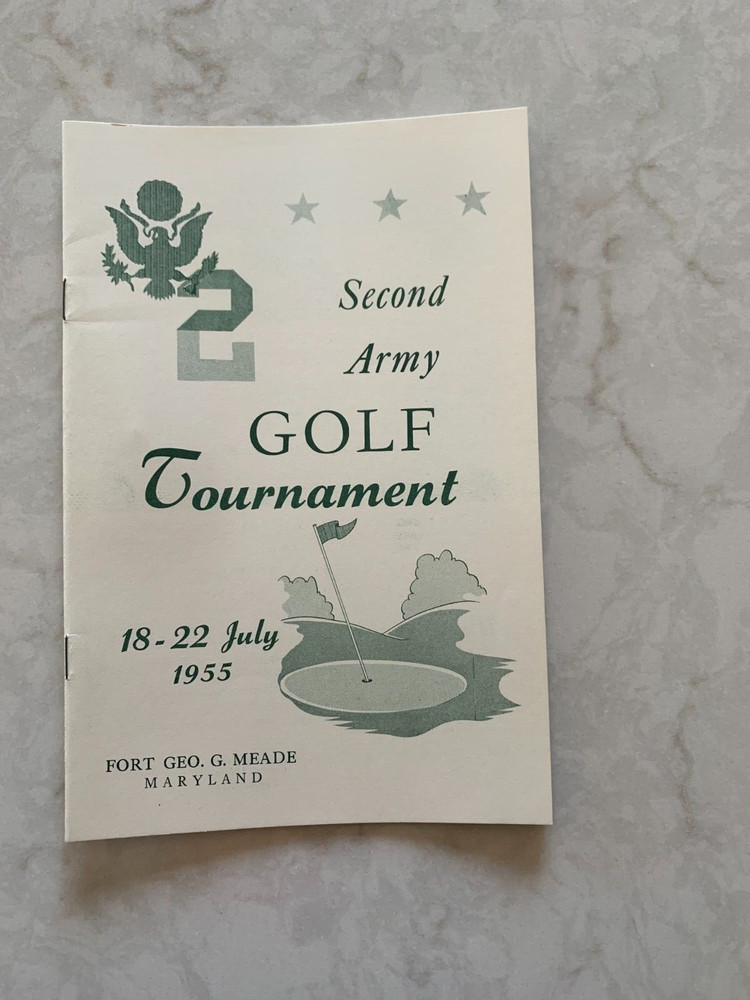 Second Army Golf Tournament program, Ft. Meade, MD, July 1955