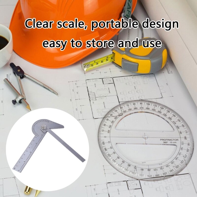 Hand 9cm Angles Measuring Tool Small 4 Inch Protractor for Various Application