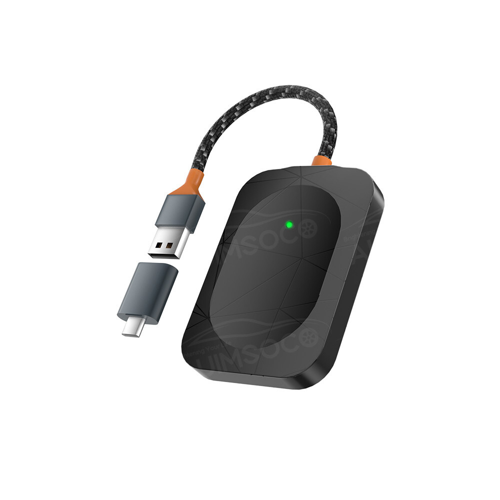 2in1 Wireless CarPlay Adapter Android Auto Car Auto Navigation Player USB Dongle