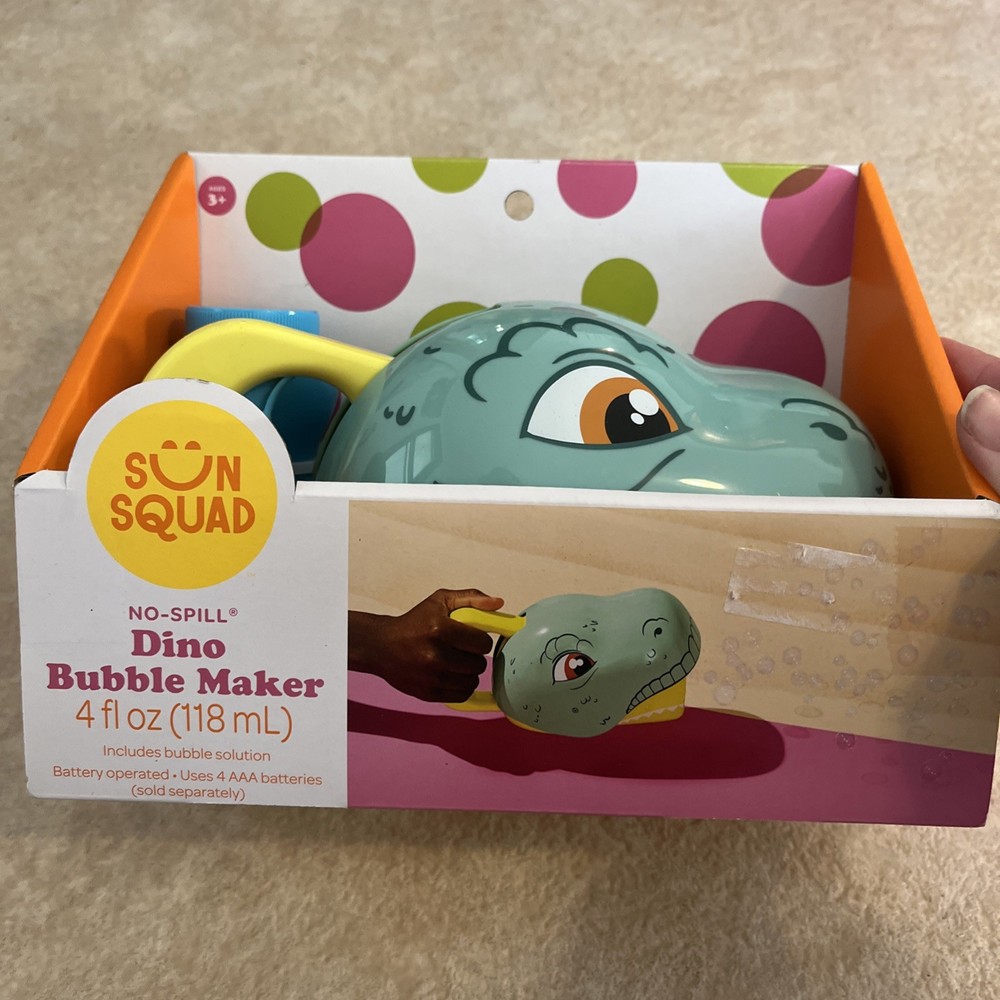 Sun Squad No Spill Dino Bubble Maker