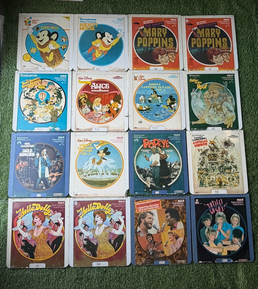 16 Vintage CED Selectavision Discs Untested #3