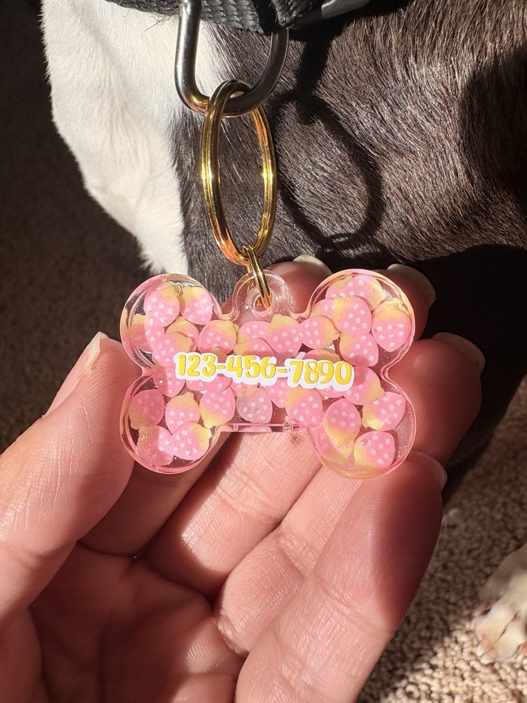 Resin Dog Tags, Custom Pet Tags, | Personalized Bone Shape | Handmade
