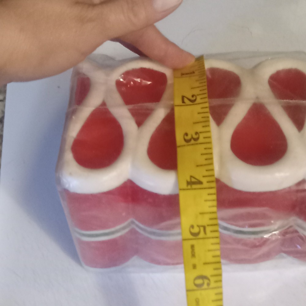 Christmas Ribbon Candy Candle 6" Tall