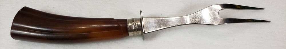 Vintage Meat Fork Plastic Celluloid Handle