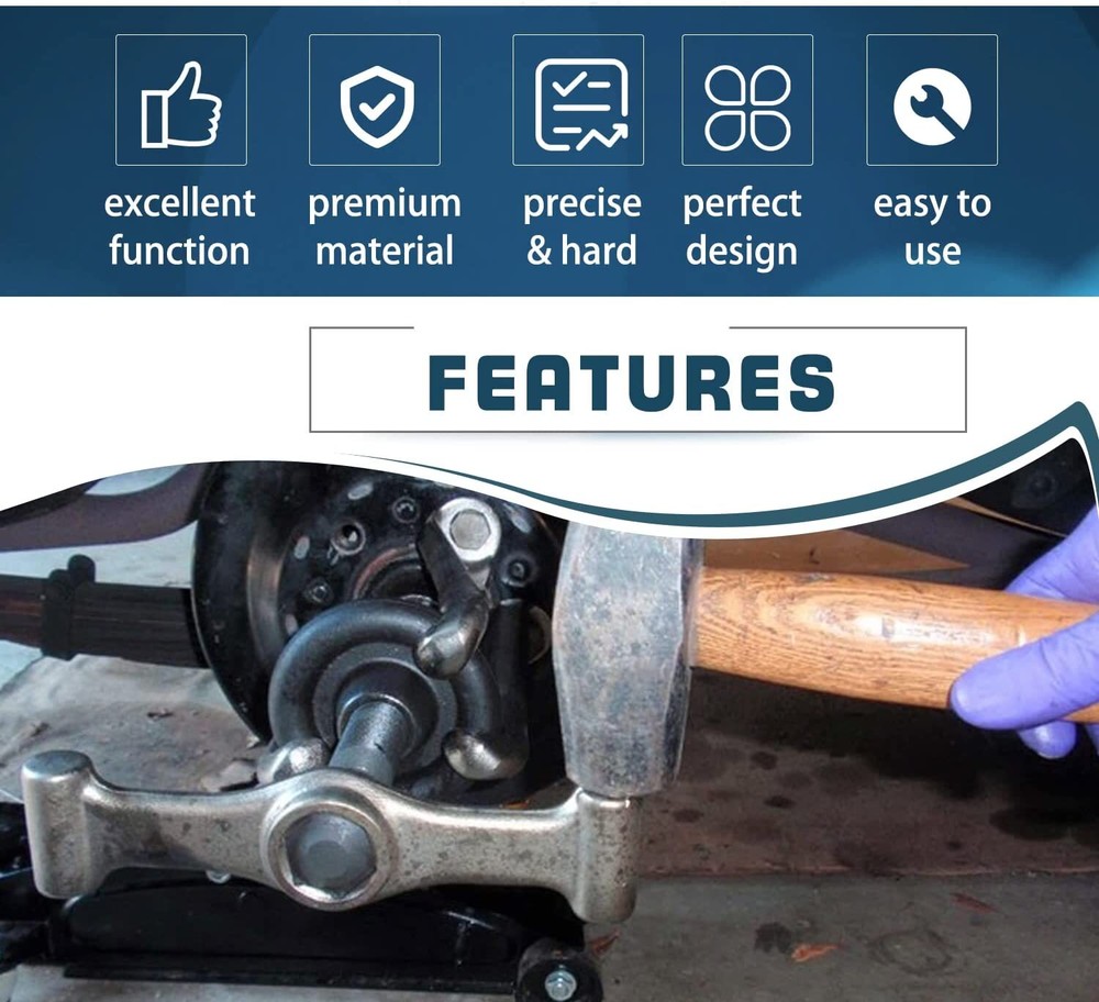 Universal 7394 Hub Puller Brake Drum Puller Wheel Hub Removal Tool (Large Size)