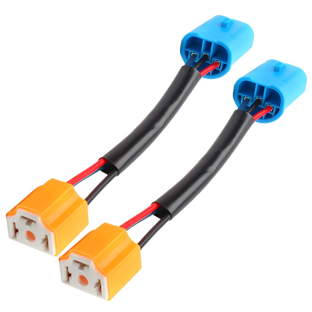 Conversion Wire 9004 HB1 TO 9003 HB2 Two Adapter Harness Head Light Plug Play