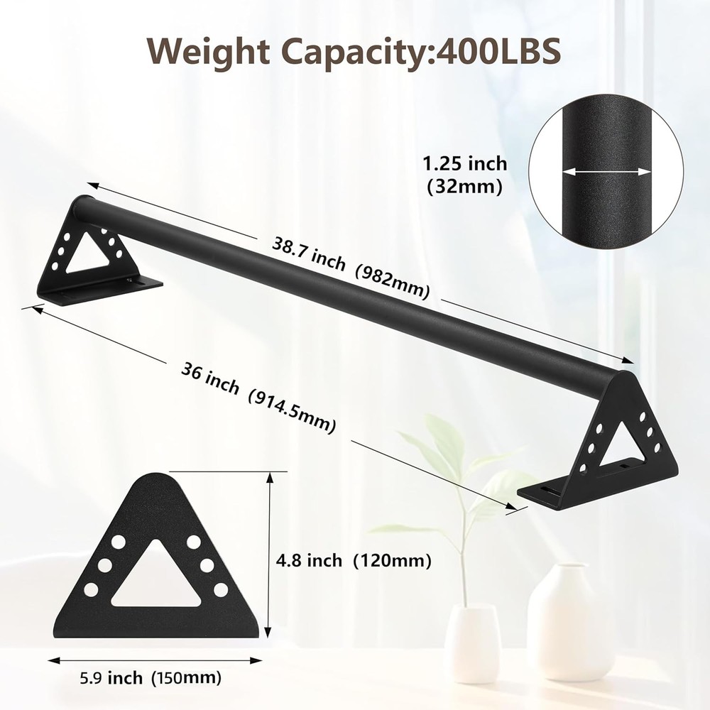 Wall Mounted Doorway Pull Up Bar Heavy Duty Strength Training Pull-Up Bars