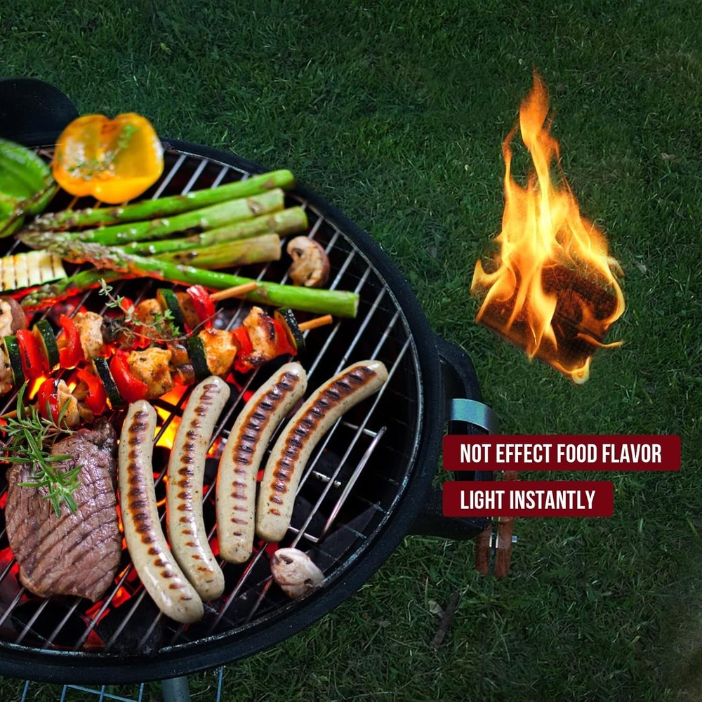 Fire Starter Squares 64, Odorless Fire Starters for Fireplace, Camping