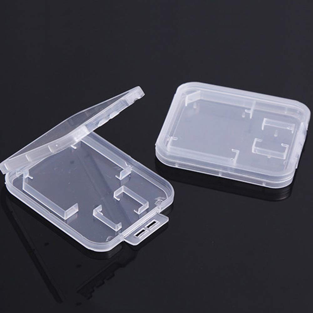 10 Pack Plastic Memory Card Case Storage Boxes Compatible with SD SDHC SDXC
