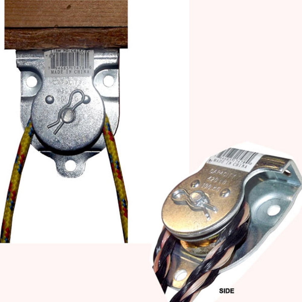 Zinc Plated Wall/Ceiling Mount Single Pulley