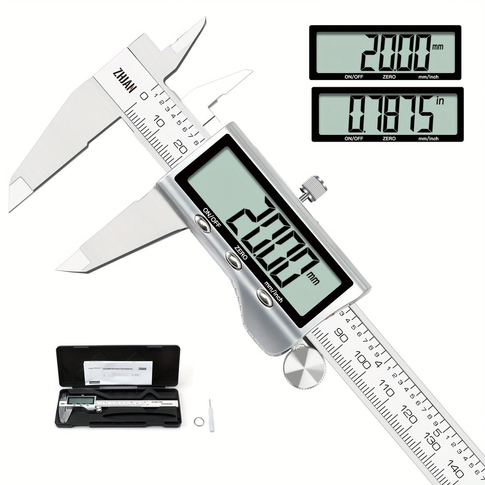 Digital Vernier Caliper 19A05, 0.01mm Resolution LCD for Workshop/DIY