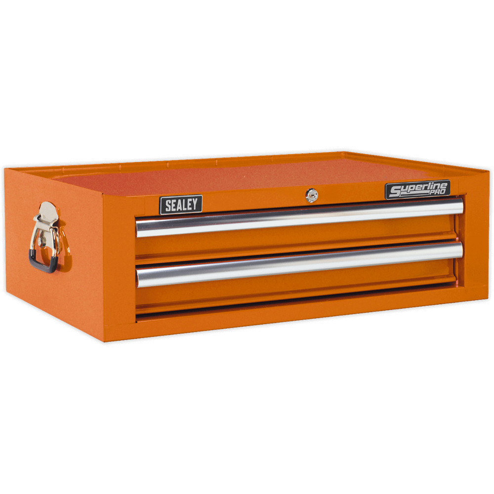 Sealey Superline Pro 2 Drawer Mid Tool Chest Orange