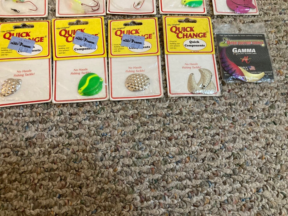 45 Pack Lot - Walleye Spinner Harnesses & Components- Quick Change & Other Brand