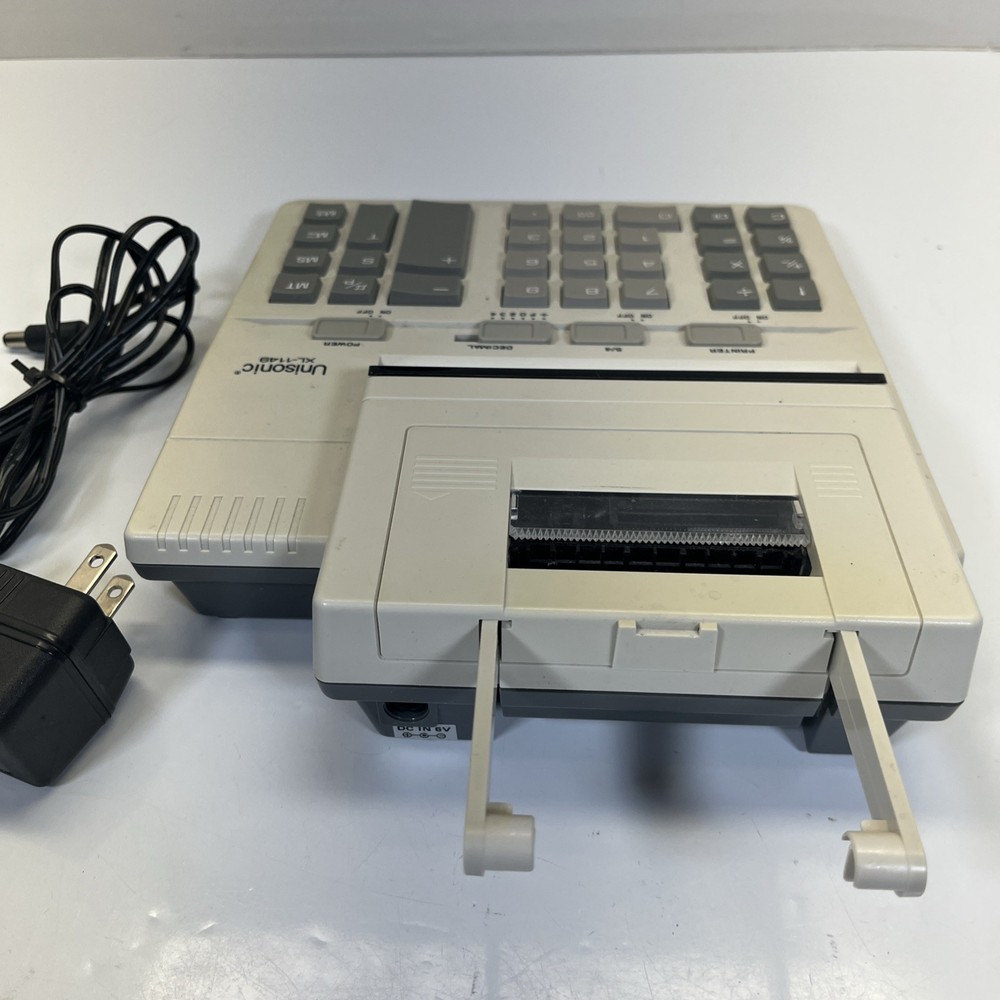 Unisonic XL-1149 Calculator Printer Display 10 Digit 4 Key Memory - Adding Mach