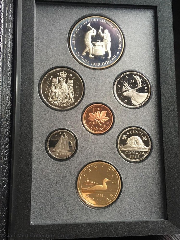 1988 Canada Double Dollar Proof Set -  Saint-Maurice Ironworks