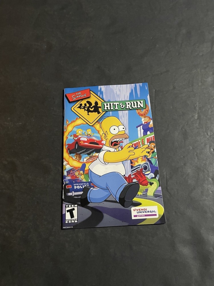 simpsons hit and run ps2 Manual Only