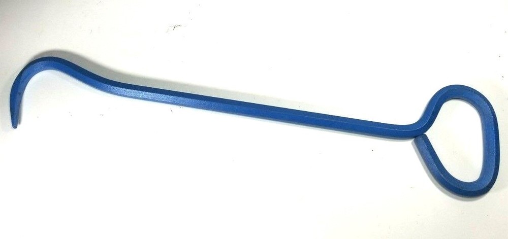 Manhole Cover Hook, 24" Solid Hex shape steel, Inline handle, Pointed tip, USA