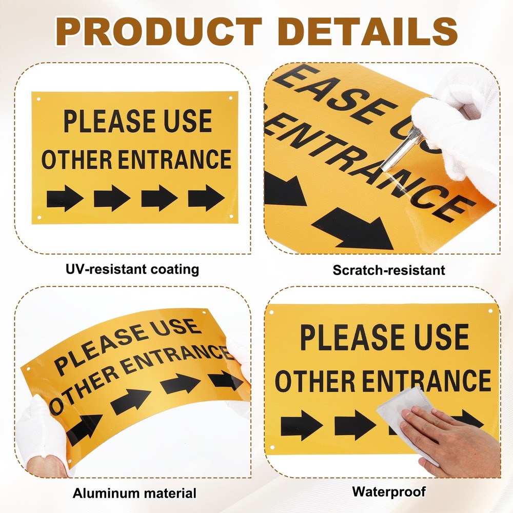 "2 Piece Sign \"Use Input\" Right Arrow G/W"
