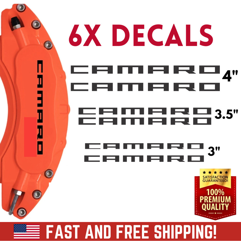 6x CAMARO Brake Caliper Decals Stickers