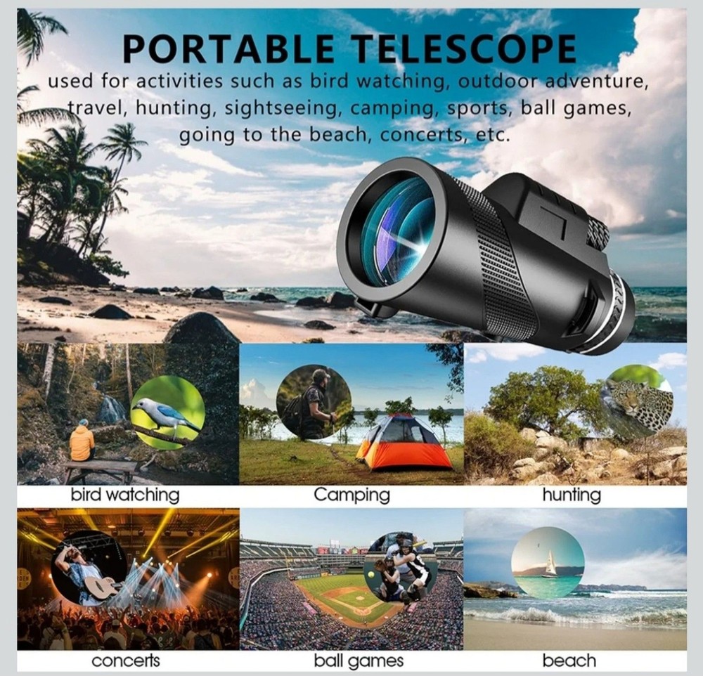 Monocular Telescope 80x100 High Powered