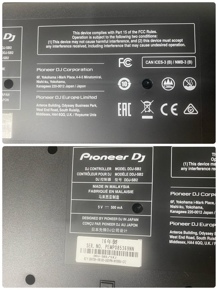 Pioneer DDJ-SB2 PERFORMANCE DJ CONTROLLER Very Good OD