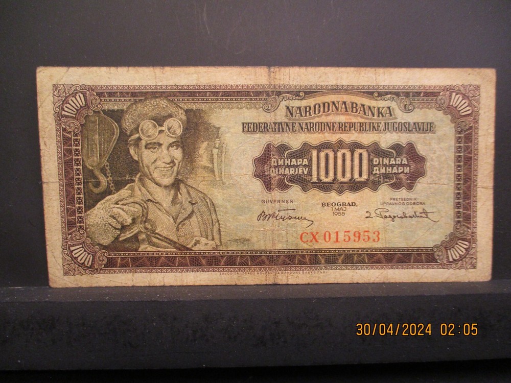 YUGOSLAVIA CURRENCY DATED 1955-1965