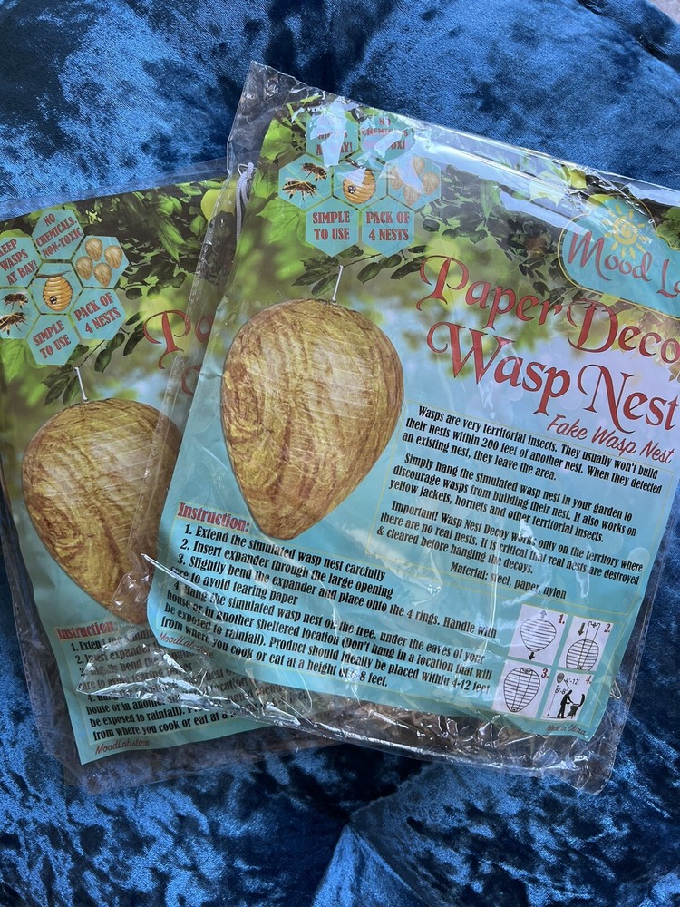 Wasp Nest Decoy Hanging Wasp Deterrent 4 pack