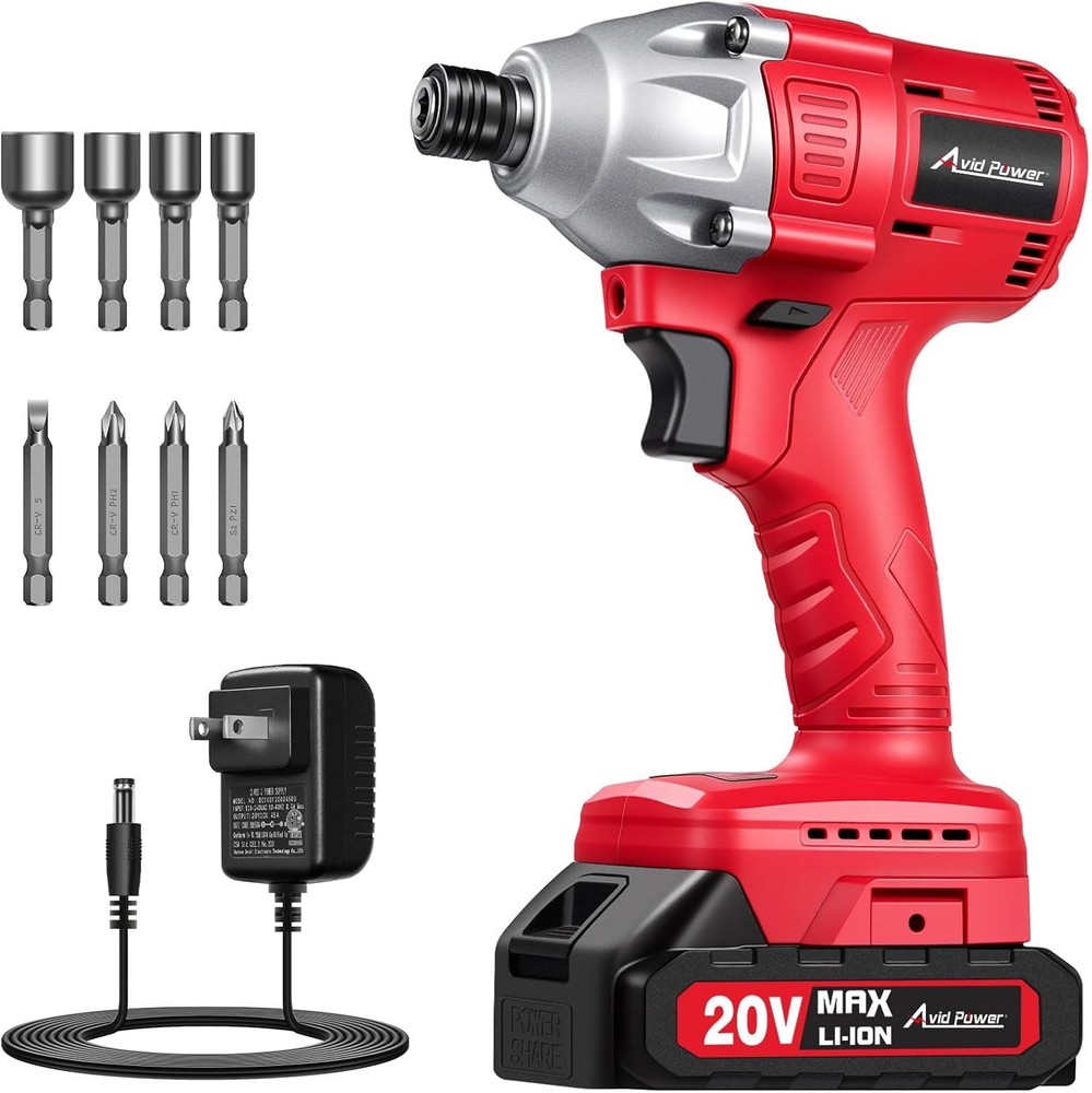 Versatile 20V Brushless Impact Driver with Brake Stop & Variable Speed Control
