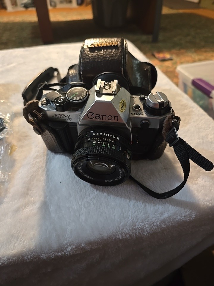 Classic Canon AE-1 Program Camera Bundle with 50mm Lens & Protective Carry Case