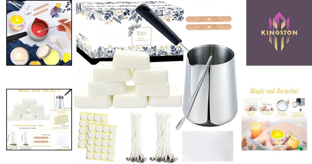 Complete Candle Making Set with Magic Paper & Soy Wax - Create Unique Designs