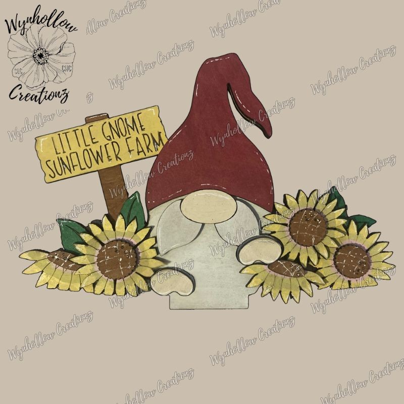Sunflower Gnome Interchangeable Basket Insert