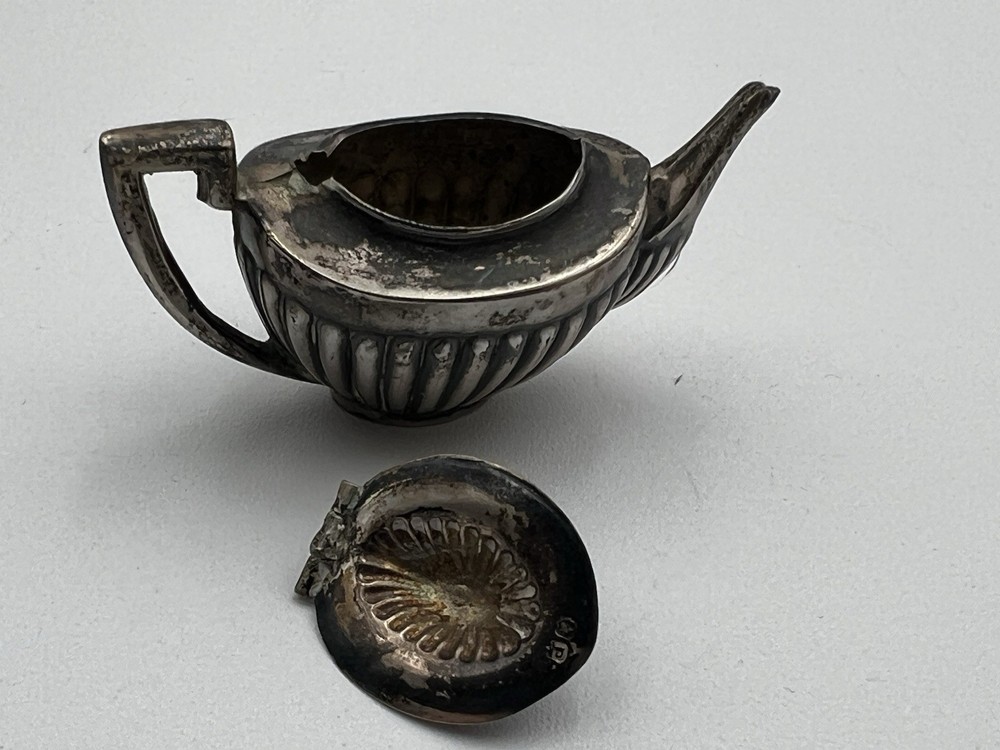 Antique Edwardian Sterling Silver Married Miniature Tea Set