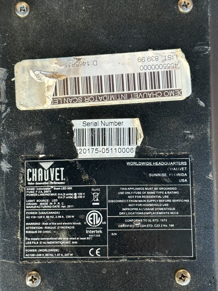 Chauvet intimidator SCAN LED 300
