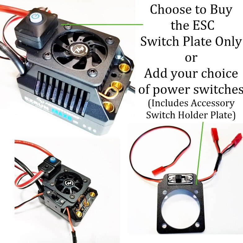 RCP Xtreme Cool Hobbywing Max 8 Ultimate Accessory Switch Plate System