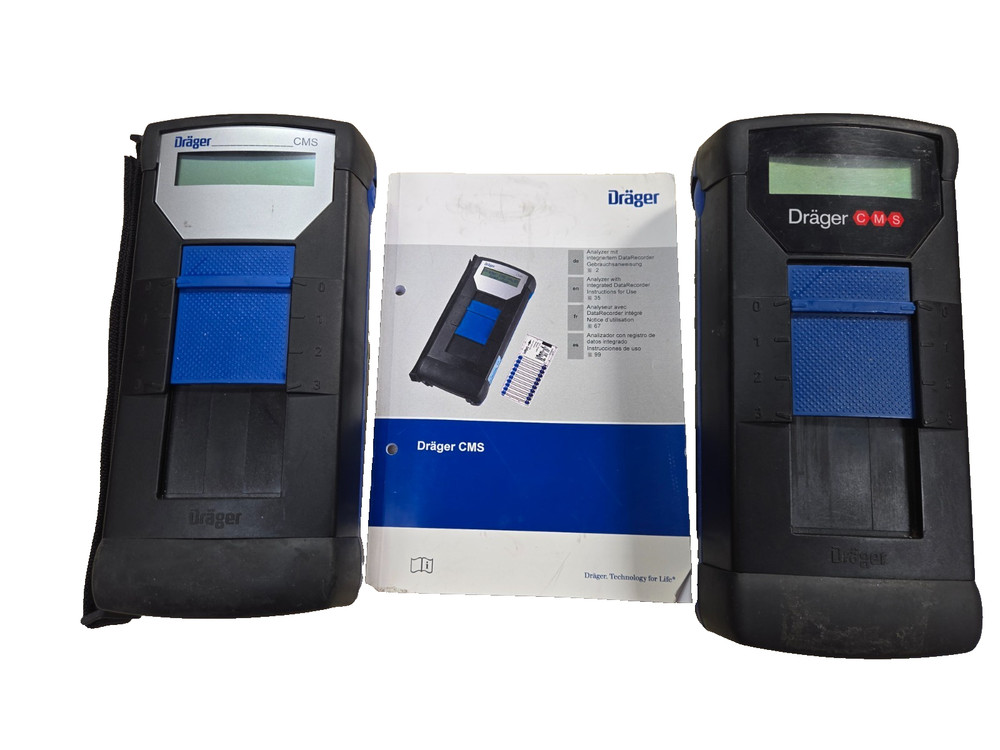 Drager CMS Permissible Gas Analyzer 6405300 2X & User Manual