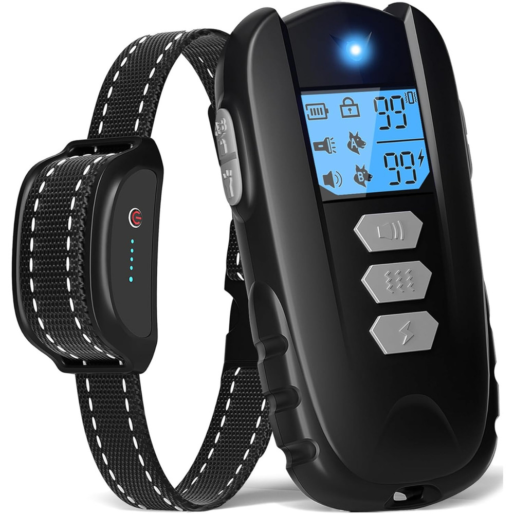 Dog Training Collar with Remote - Waterproof Shock Collar for Dogs Adjustable Le