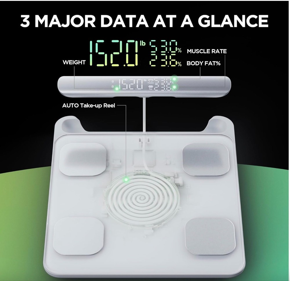 New! RunStar Advanced Body Comp Smart Scale, Full Body Scan 28 Components
