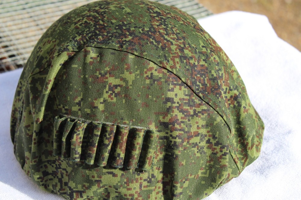 Russian Soviet SSH 60 helmet with Digital Flora Camo cover
