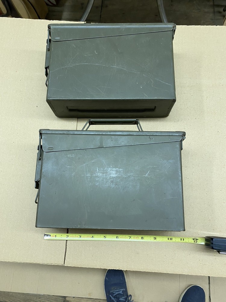 ( 2 ) Military AMMO BOX - Empty - 192 CAL .30 CARTRIDGES